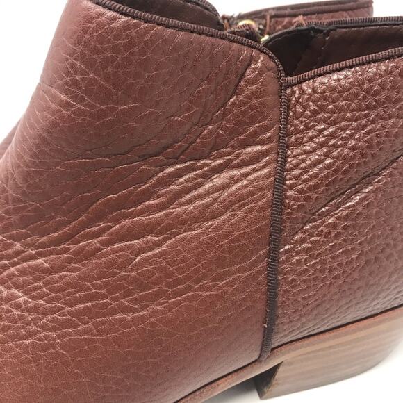 Sam Edelman Petty‎ saddle brown leather ankle boots size 9 side zip - Picture 3 of 8